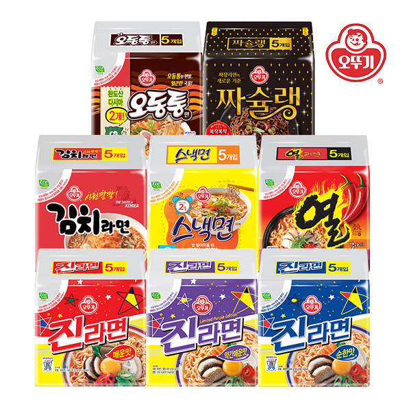 [오뚜기] 김치라면/스낵면/열라면/진라면/오동통면/짜슐랭 멀티팩 2＋2 골라 담기